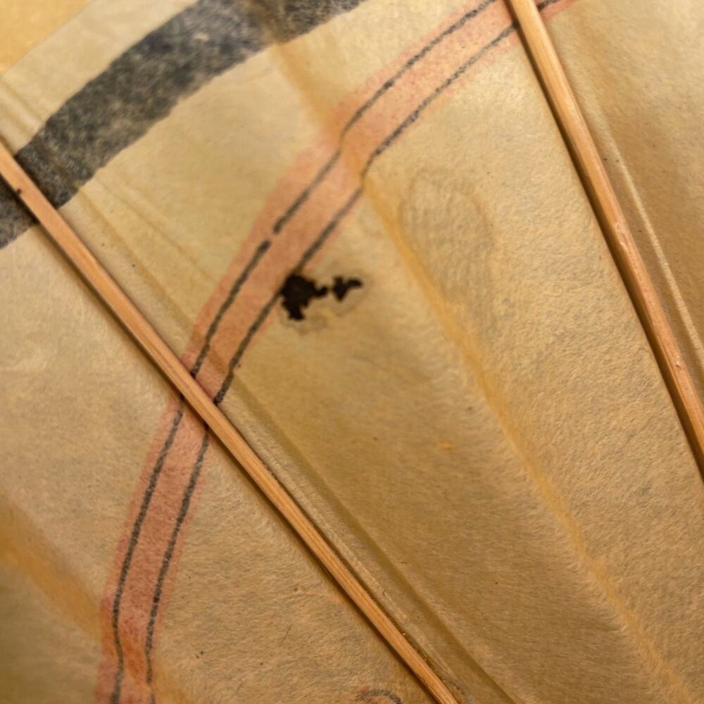 Vintage Asian decorative handpainted  paper umbrella - Picture 7 of 12